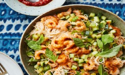 A Spicy Salad With Shrimps