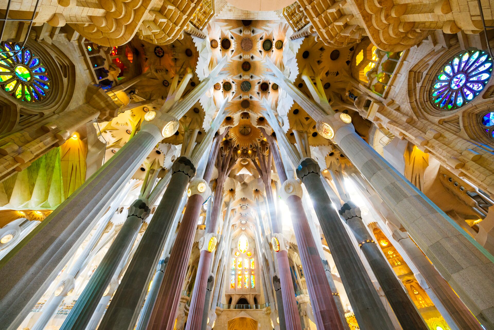 Large Sagrada Familia Cathedral In Barcelona
