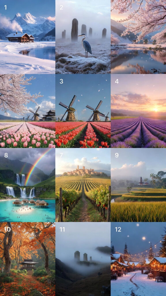 12 Months Of The Year Evocative Landscape From A Different Area Of The World 10