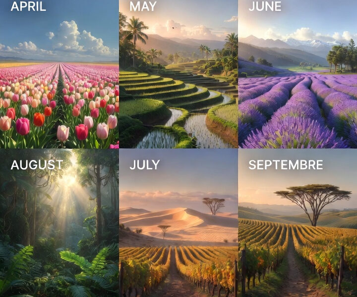 12 Months Of The Year Evocative Landscape From A Different Area Of The World 1122