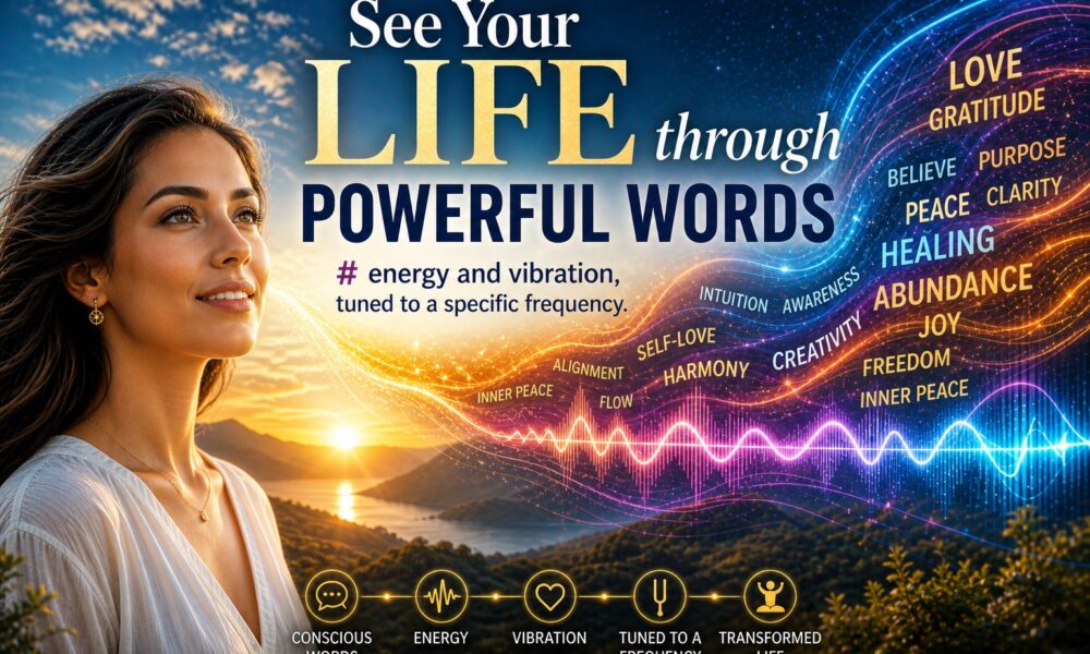 Look At Your Life Through Powerful Words Energy And Vibration Tuned To A Certain Frequency